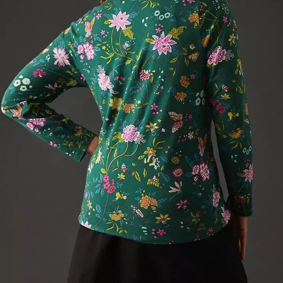 Anthropologie Maeve Printed Turtleneck Top XS new with tag - Picture 3 of 11